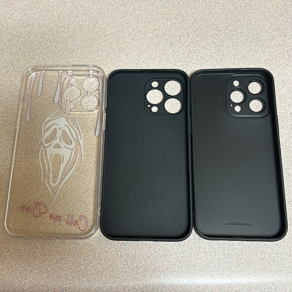 Ghost face IPhone 14 Pro Max phone cases set of 3 - Picture 5 of 5
